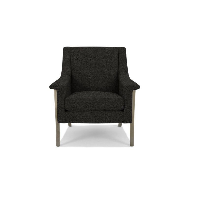 Fauteuil Arlo, Bois flottant, Polyester ours noir