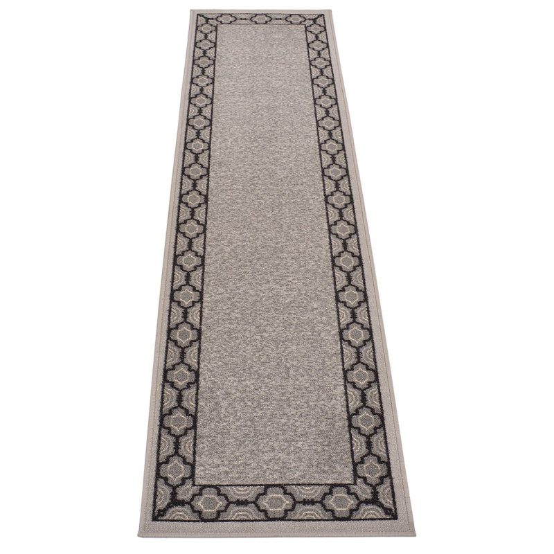 Tapis de couloir à poils courts et antidérapant Trellis