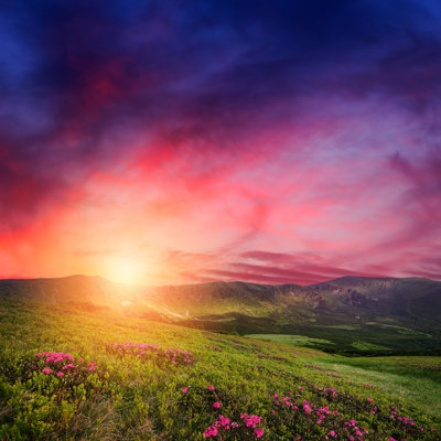 " Mountain Sunset "