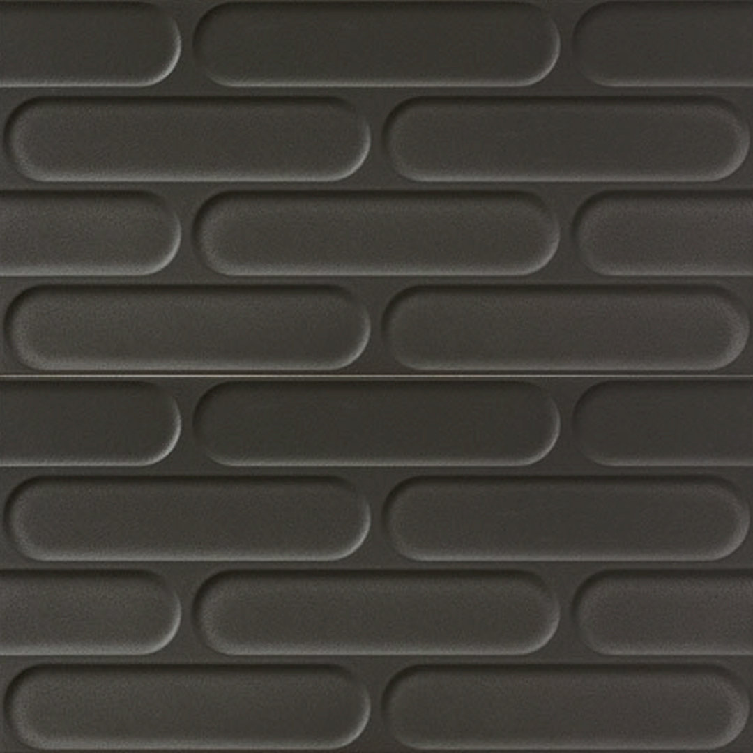 Biscotti 12" x 24" Wall Tile, Pece Black