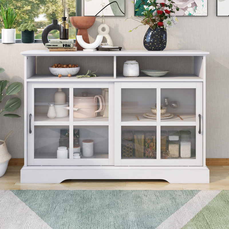 Buffet de 47,48 po de largeur Kasiey, Blanc