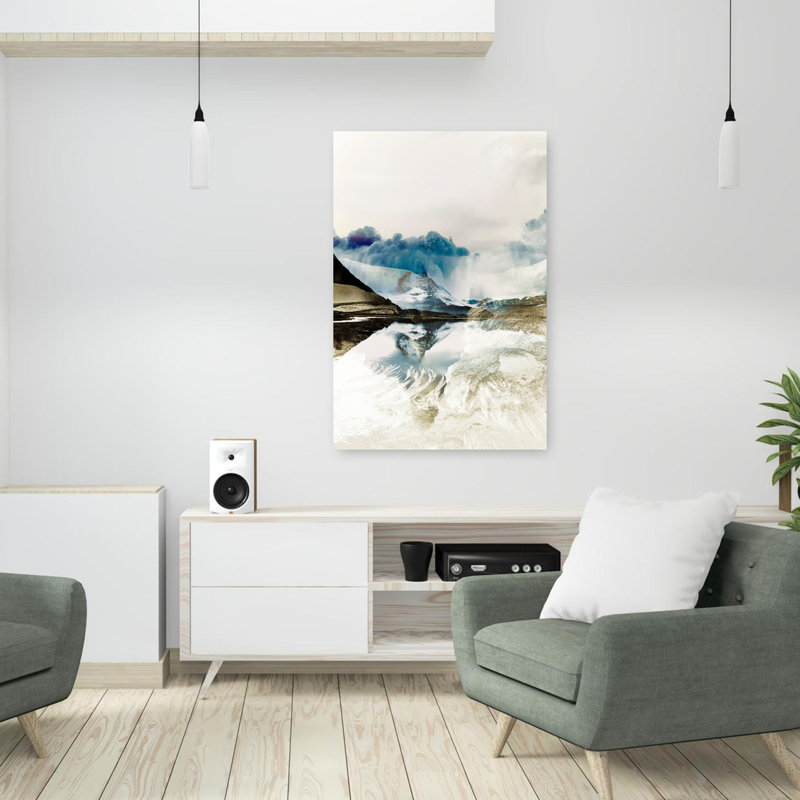 The Rising 2, paysage abstrait contemporain, art naturel, H 36 po x l 24 po