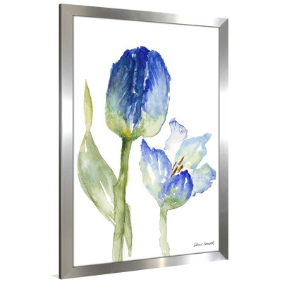 " Teal And Lavender Tulips I " by Lanie Loreth