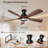 Itohan 56" 6-Speed Reversible Dc Motor LED Dimmable Ceiling Fan With Light And Remote