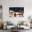 Midnight Feed Vintage Abstract Landscape Wildlife Wall Art Print-728254268