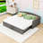 Upholstered Twin Daybed with Pop-Up Twin Trundle, Twin-to-King Convertible-1638970869