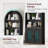 6-Tier 70.87" Tall Bookshelf Farmhouse Arched Bookcase With Cabinet-1248029167
