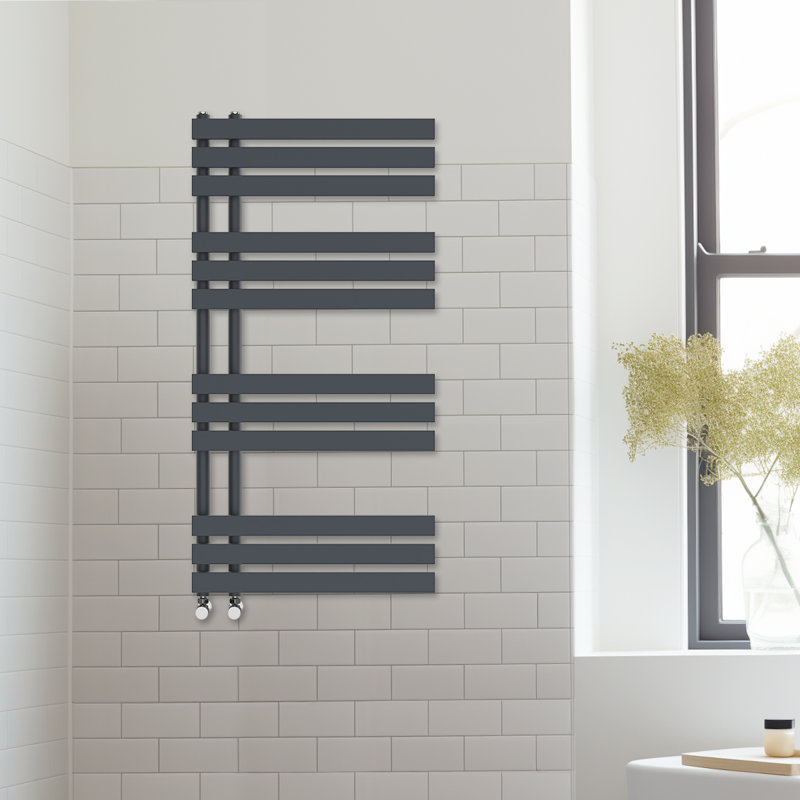 Arulappu Designer Towel Rail Heated Towel Rails, Anthracite, 120cm H x 60cm W
