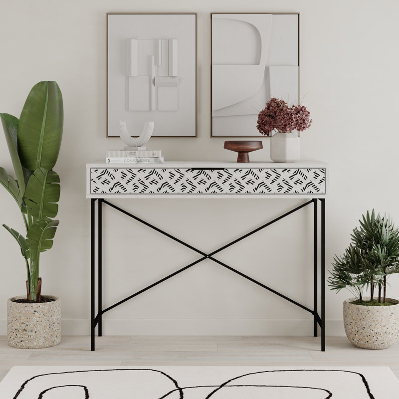 Adaleen 110cm Console Table, White