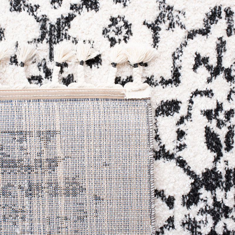 Moroccan Tassel Shag Performance Oriental Rug, Rectangle 4'5" x 6'5"