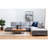 Stylish Corner Sofa, Dark Grey, 123.2 x 76.0 x 31.5 inches | Beech Wood & Chipboard Frame, 100% Polyester Fabric | Soft Foam & Silicone Cushions, 2 Pillows Included | Modern Scandinavian Design for Home & Office-723379739-723379737