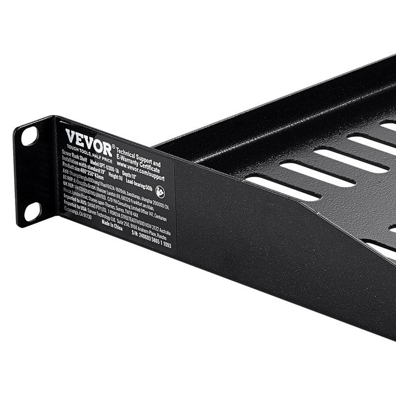 Tablette de rangement pour ventilateur 2 pièces 10V / 254 mm VEVOR 2U