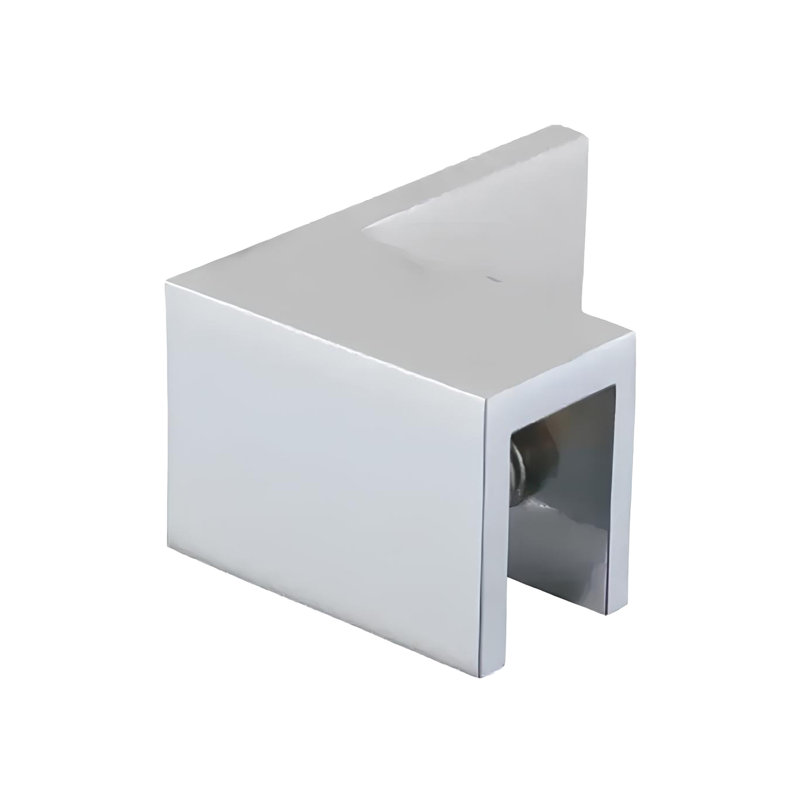 Porte de douche à douille en verre 22-265 lb Brixwell avec pinces en verre, finition gauche, finition chrome brillant