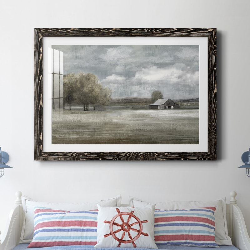 " Country Quiet ", Black Framed Paper, 31.5" H x 23.5" W x 1.5" D
