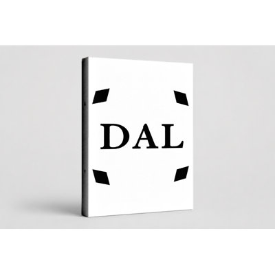 Dallas Hockey City Colors Luxury Diamond Monogram — Black White — Canvas Wall Art