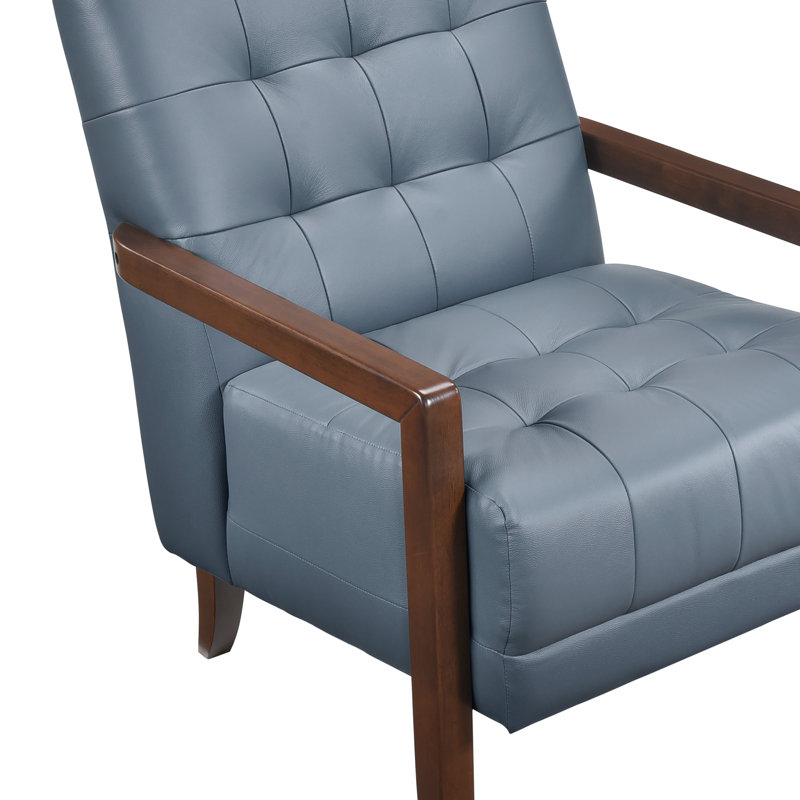 Fauteuil d'appoint rembourré de style moderne, fauteuil confortable, Blue