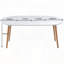 Table extensible - Plateau en panneau de fibres à densité moyenne avec pieds en métal (100/140 / 180x100x75cm)-316573399