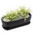 14" Oval Matte Black Ceramic Planter – Indoor Succulent and Flower Pot with Drainage Hole and Removable Saucer