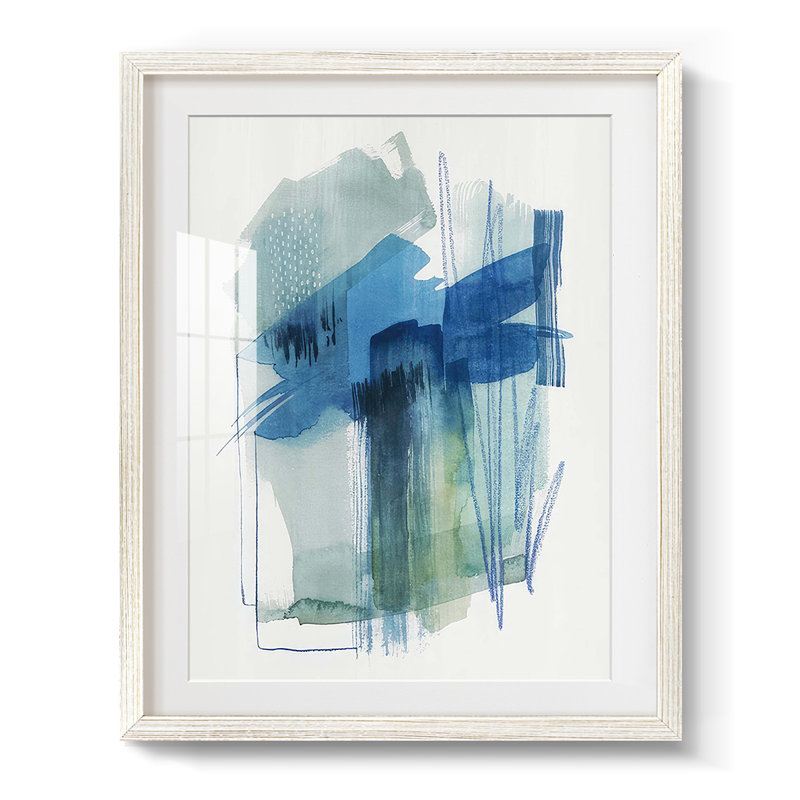Oasis abstraite II - impression encadrée, H 25,5 po x l 17,5 po, Blanc