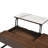 Faye Transitional Rectangular Lift-Up Coffee Table In Walnut Finish With Sintered Stone Panel-467436811