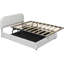 Lit double avec molleton blanc et plateforme de rangement hydraulique durable-1694127218