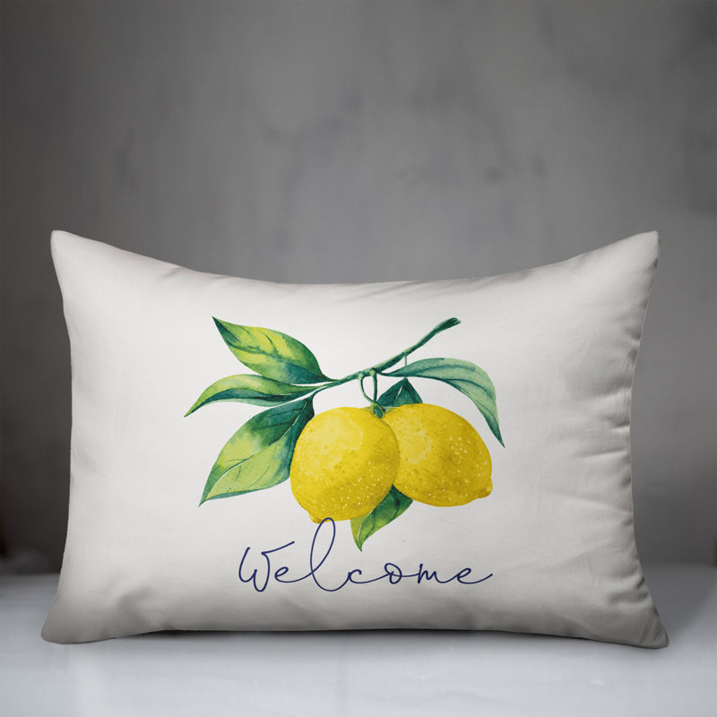  Lemon Welcome Rectangular Pillow Cover & Insert