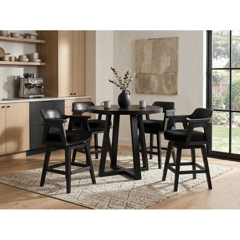  Mia Round Counter Height Table, Umbra, 36" H x 44" L x 44" W