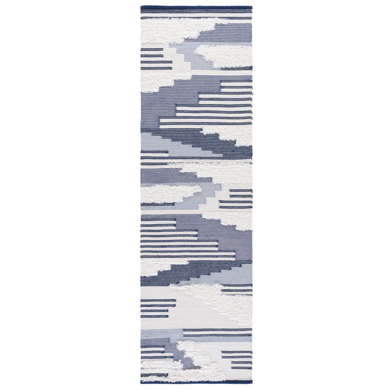 Kenya 280 Hand Woven 80% Wool; 20% Cotton Geometric Rug, Runner 2'3" x 8'