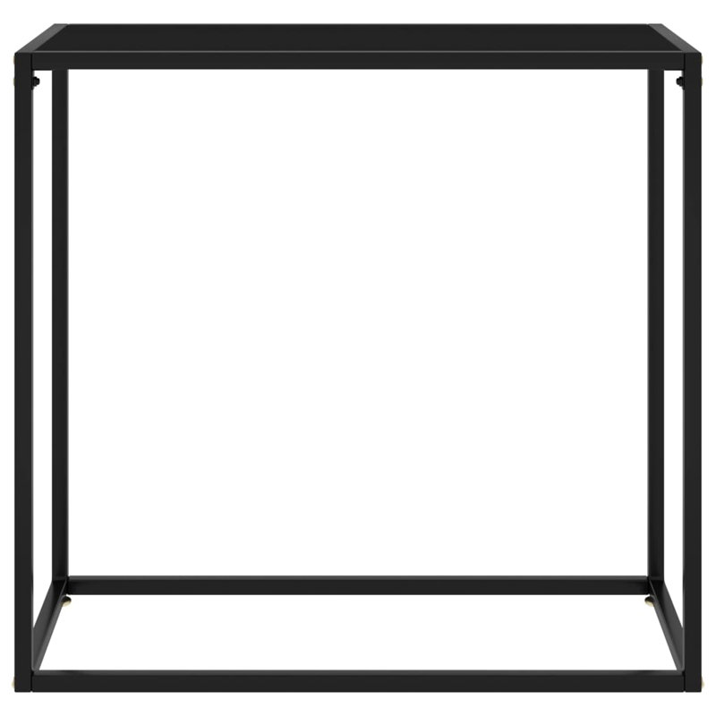 Console en verre trempé, Noir, H 29,53 po x l 31,5 po x P 13,78 po
