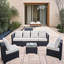 Ensemble de salon de jardin d'extérieur avec canapé modulaire-1092636457