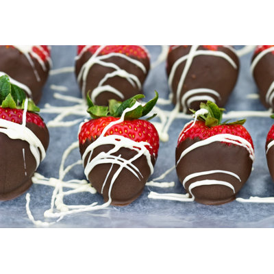 Chocolate Dipped Strawberries - Wrapped Canvas Print