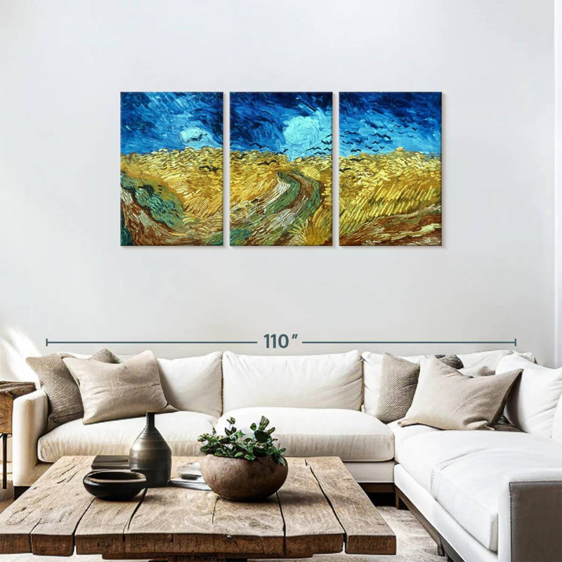 Avery Wheatfield With Crows 1890, 36" H x 74" W