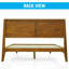 Structure de lit plateforme en bois massif avec tête de lit - Style moderne Mid-Century, grain de bois sculpté, assemblage facile avec outil intelligent, aucun sommier tapissier requis-253314979-253314976