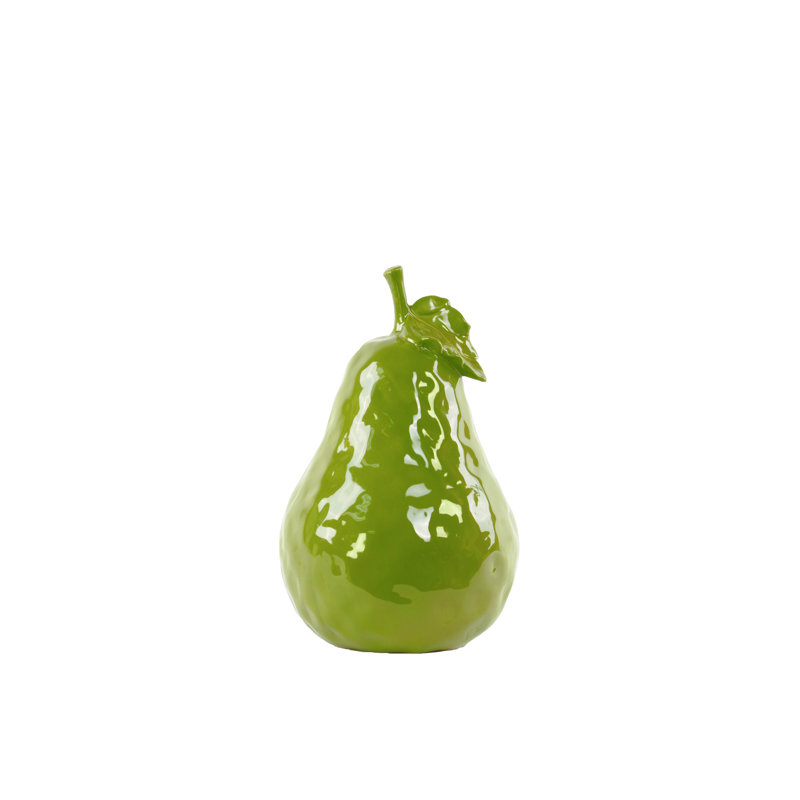 Figurine poirier en céramique Maraca, H 7,75 po x l 5,25 po x P 5,25 po, Vert