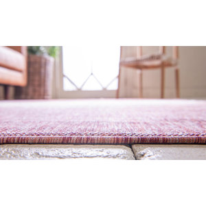 Wrought Studio™ Beedeville Red/Gray Indoor/Outdoor Area Rug & Reviews ...
