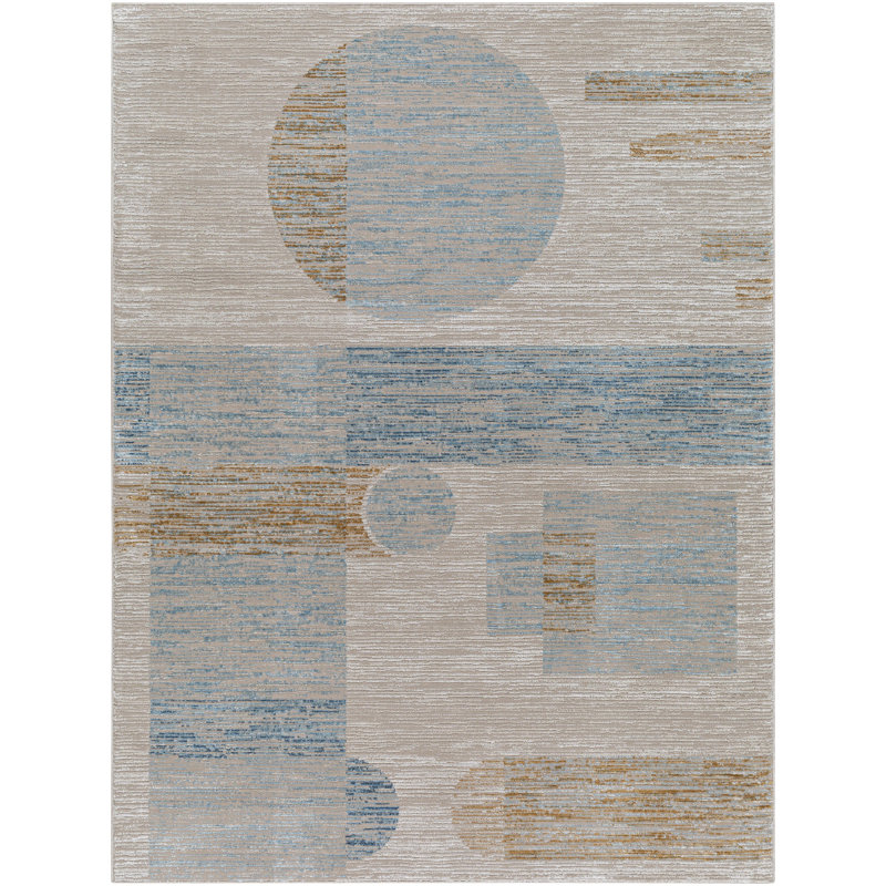 Sutley Abstract Indoor Rug, Rectangle 9'2" x 12'