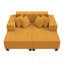 Chaise longue rembourrée avec 4 coussins-2095375241