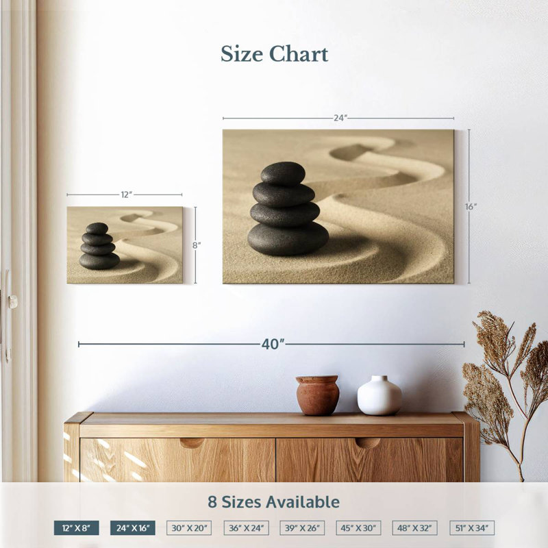 Kerrick Zen Meditation Stones, H 16 po x l 24 po