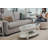 Monaco - Oval Coffee Table - Palms Insert - Blanc Finish