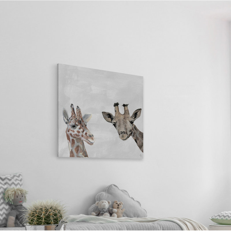 «The Giraffes» de Brockway, reproduction sur toile tendue, H 40 po x l 40 po x P 1,5 po