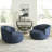 Dubenky Upholstered Swivel Cuddler Chair-1832350187