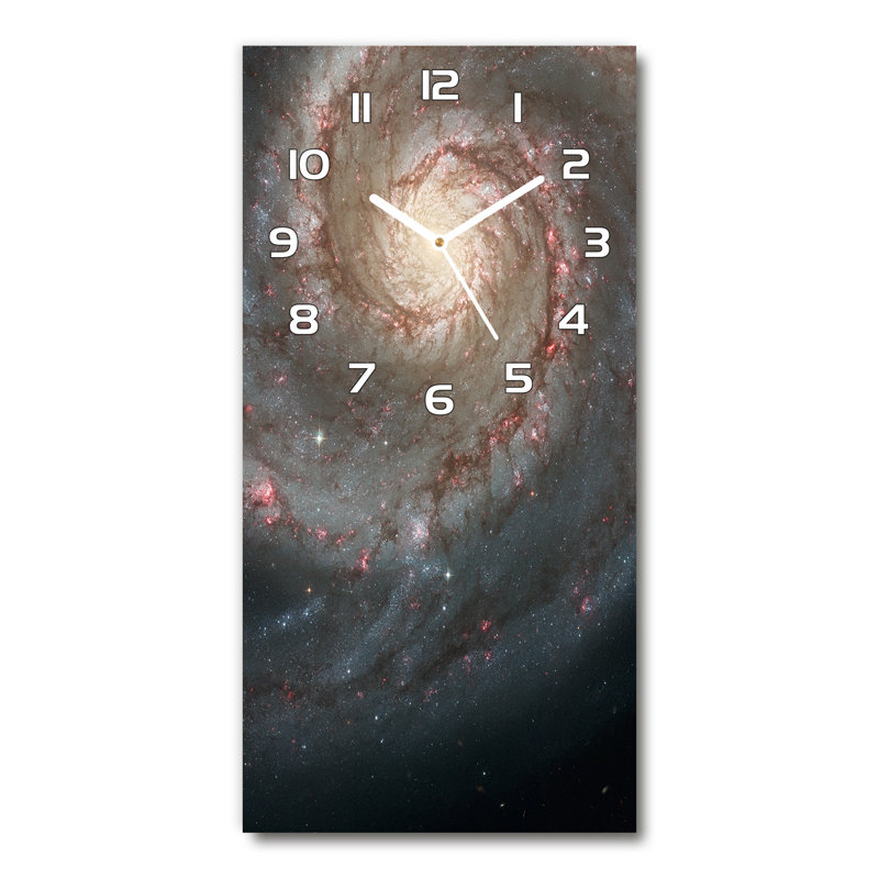 Ingibergur Glass Wall Clock, Brown/White