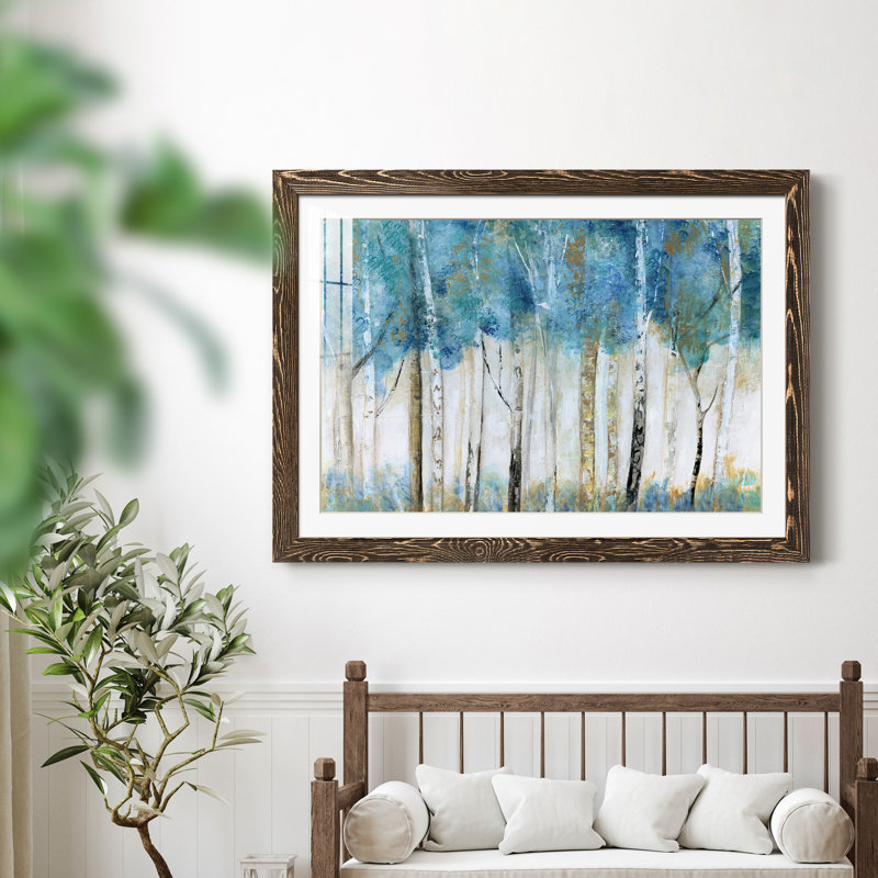 Magical Wood - Peinture encadrée, Encadré de bois de noyer, H 31,5 po x l 23,5 po x P 1,5 po