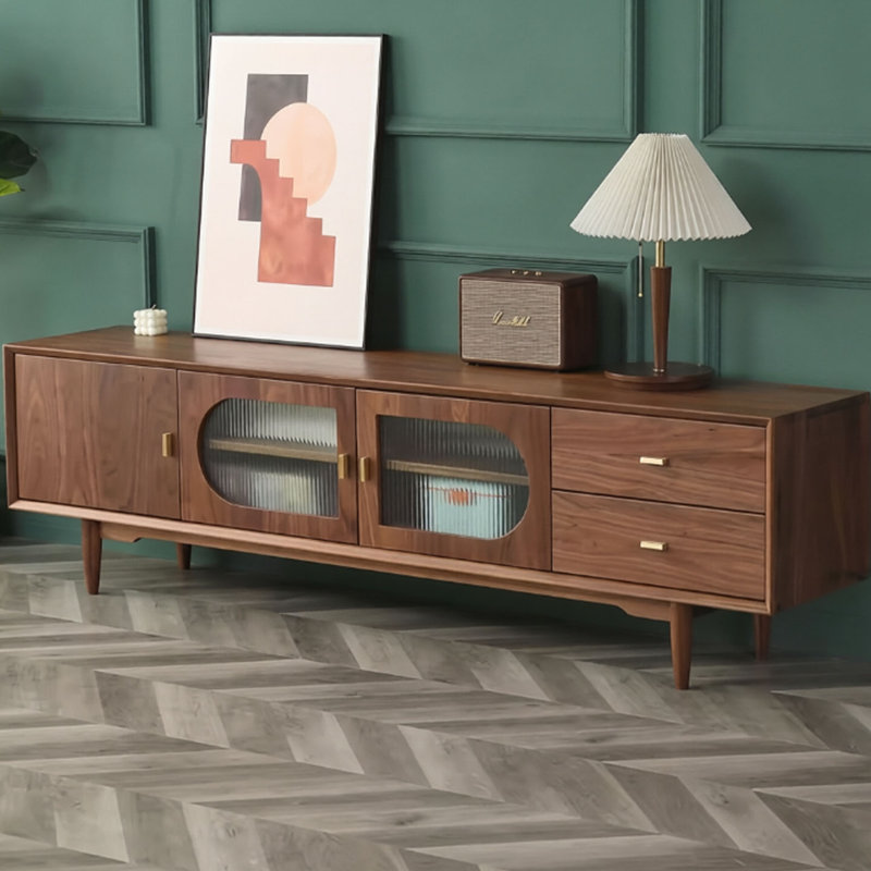 Un meuble télé en noyer noir, 22.04"H x 78.74"L x 15.74"W