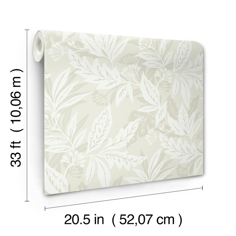 Papier peint floral Anita Dove Woodland, Blanc