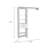 Hybrid Closet System, Five Open Shelves, One Drawer, Metal Rod-1330700888