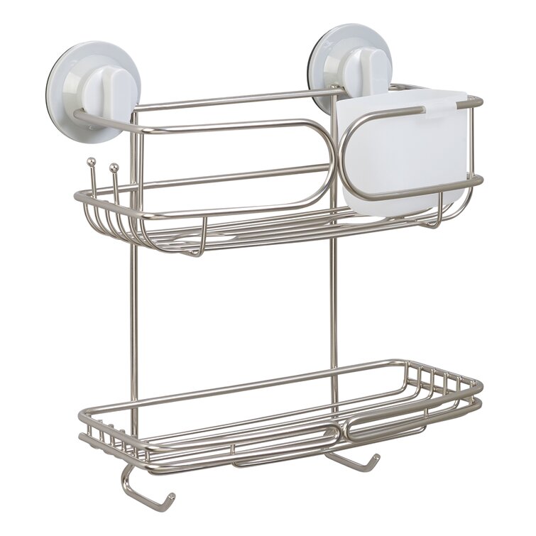 Zenna Home Rustproof 4-Way Adjustable Hanging Over-The-Shower Caddy, with  Inverted Bottle Storage, Soap Dish, Razor Hooks and Storage Cup, Stainless