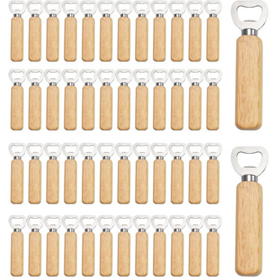 50 Pcs Wooden Handle Wine Bottle Openers