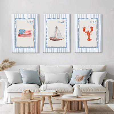 3 Piece Wrapped Canvas Wall Art