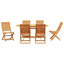 6 - Person Wood Patio Dining Set with Rectangular Table